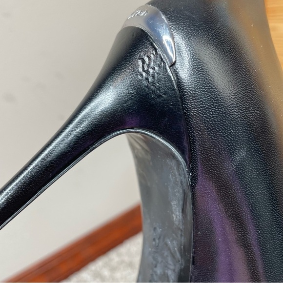 Calvin Klein Gayle Pump High Heels Shoes in Black Leather 10 - Picture 10 of 12
